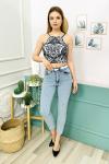 153829 Paca Kesimli Yuksek Bel Jean